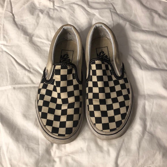 dirty checkered vans